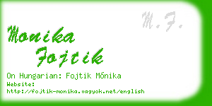 monika fojtik business card