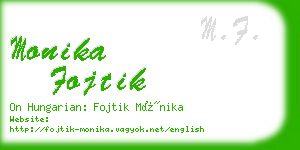 monika fojtik business card